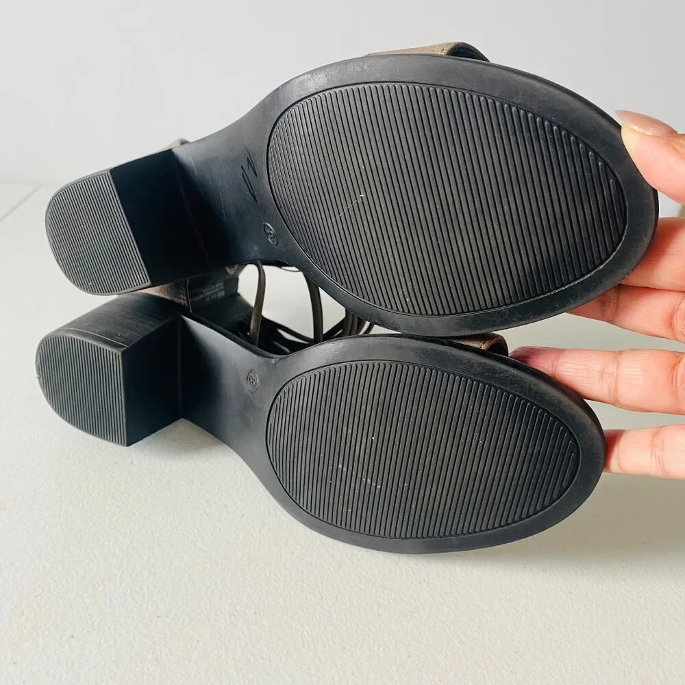 Toetos By‎ Dream Pairs  Size 8M Gray Open Toe Block Heel Sandals